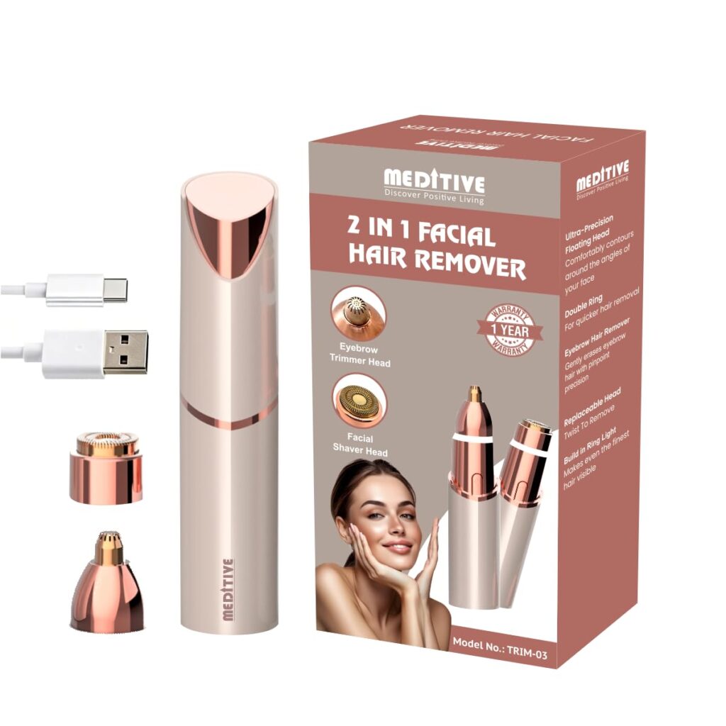 Meditive 2-in-1 Face Trimmer for Women